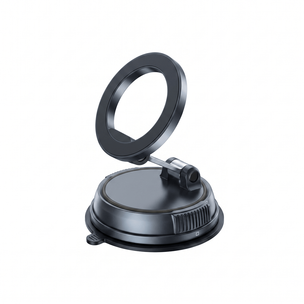 Foldable Magnetic Car Phone Mount Black — Suction Cup Holder, MagSafe Compatible, Compact Travel | Australian Stock