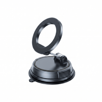 Thumbnail for Foldable Magnetic Car Phone Mount Black — Suction Cup Holder, MagSafe Compatible, Compact Travel | Australian Stock