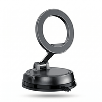 Thumbnail for Foldable Magnetic Car Phone Mount Black — Suction Cup Holder, MagSafe Compatible, Compact Travel | Australian Stock