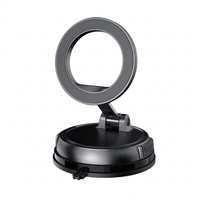 Thumbnail for Foldable Magnetic Car Phone Mount Black — Suction Cup Holder, MagSafe Compatible, Compact Travel | Australian Stock