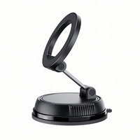 Thumbnail for Foldable Magnetic Car Phone Mount Black — Suction Cup Holder, MagSafe Compatible, Compact Travel | Australian Stock