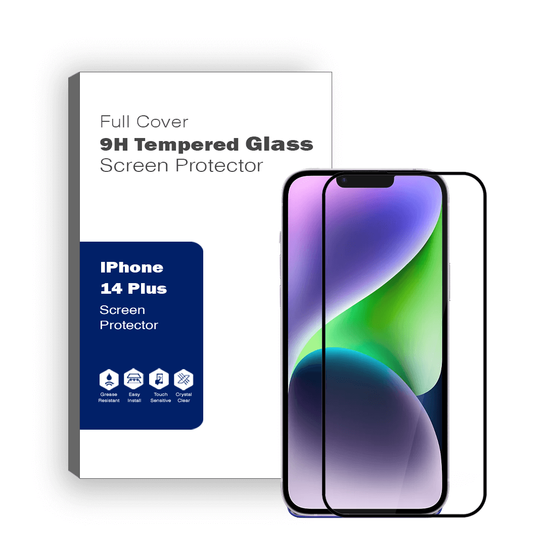 iPhone 14 Plus Compatible 5D Full Cover Tempered Glass Screen Protector