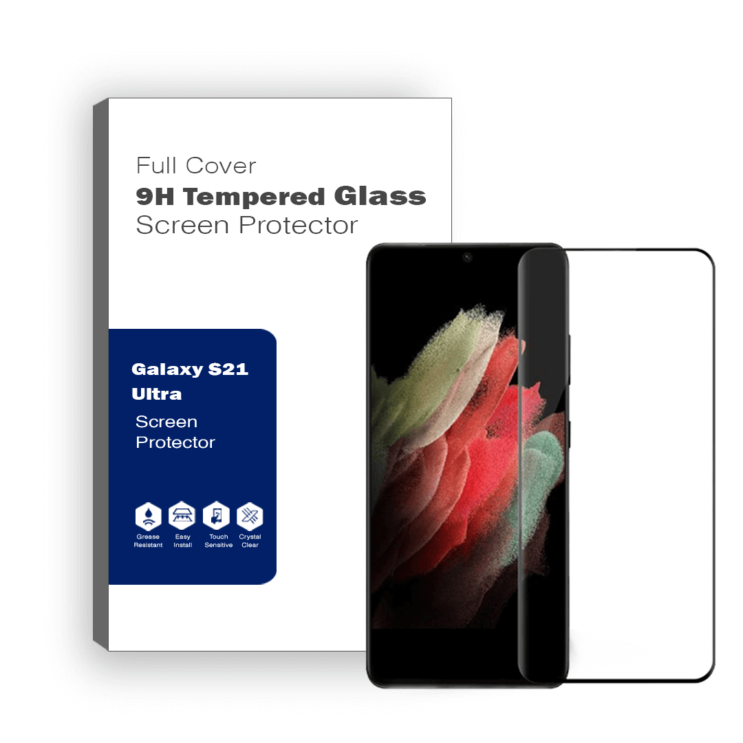 Full Glue Cover Tempered Glass Screen Protector Fit For Samsung Galaxy S21 Ultra