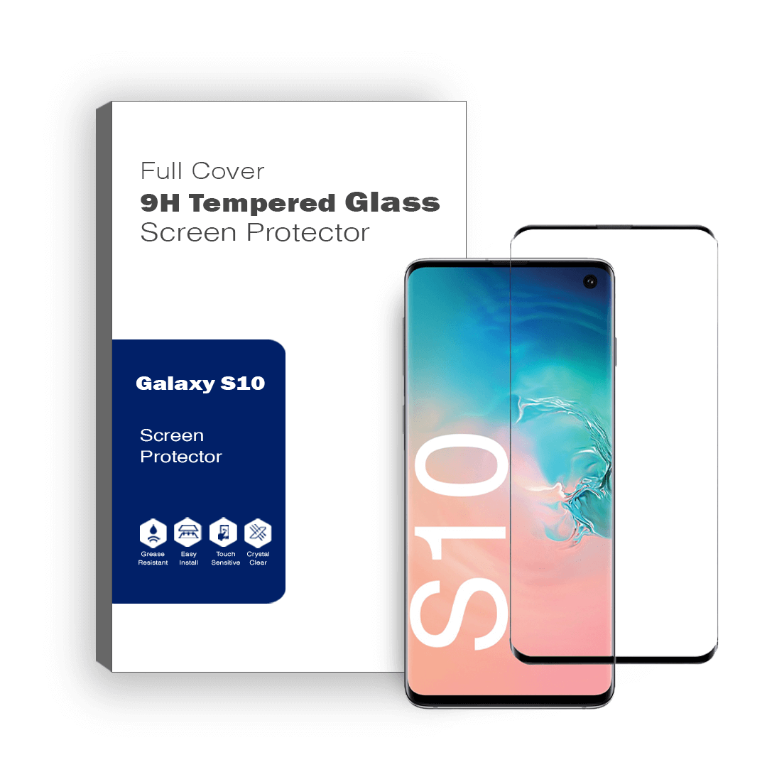 Full Glue Cover Tempered Glass Screen Protector Fit For Samsung Galaxy S10