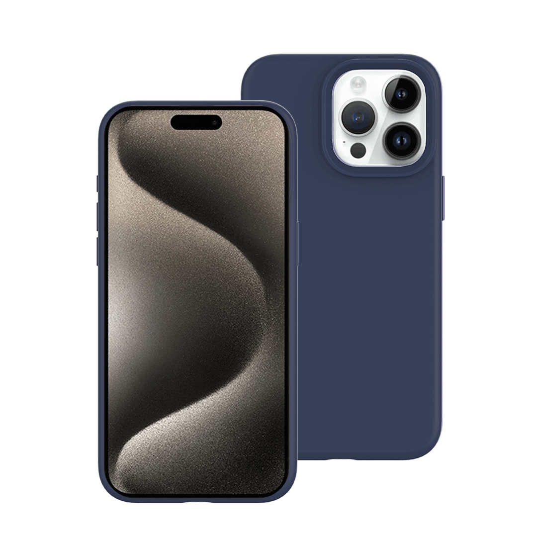 iPhone 15 Plus Compatible Case Cover Made With Liquid Silicone - Navy