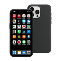 Thumbnail for iPhone 15 Pro Liquid Silicone Case Cover - Washable, Shock-Proof, Drop-Resistant, Ultra-Soft, Scratch-Free, Durable - Black