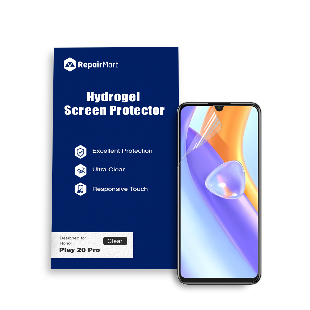 Honor Play 20 Pro Compatible Premium Hydrogel Screen Protector With Full Coverage Ultra HD