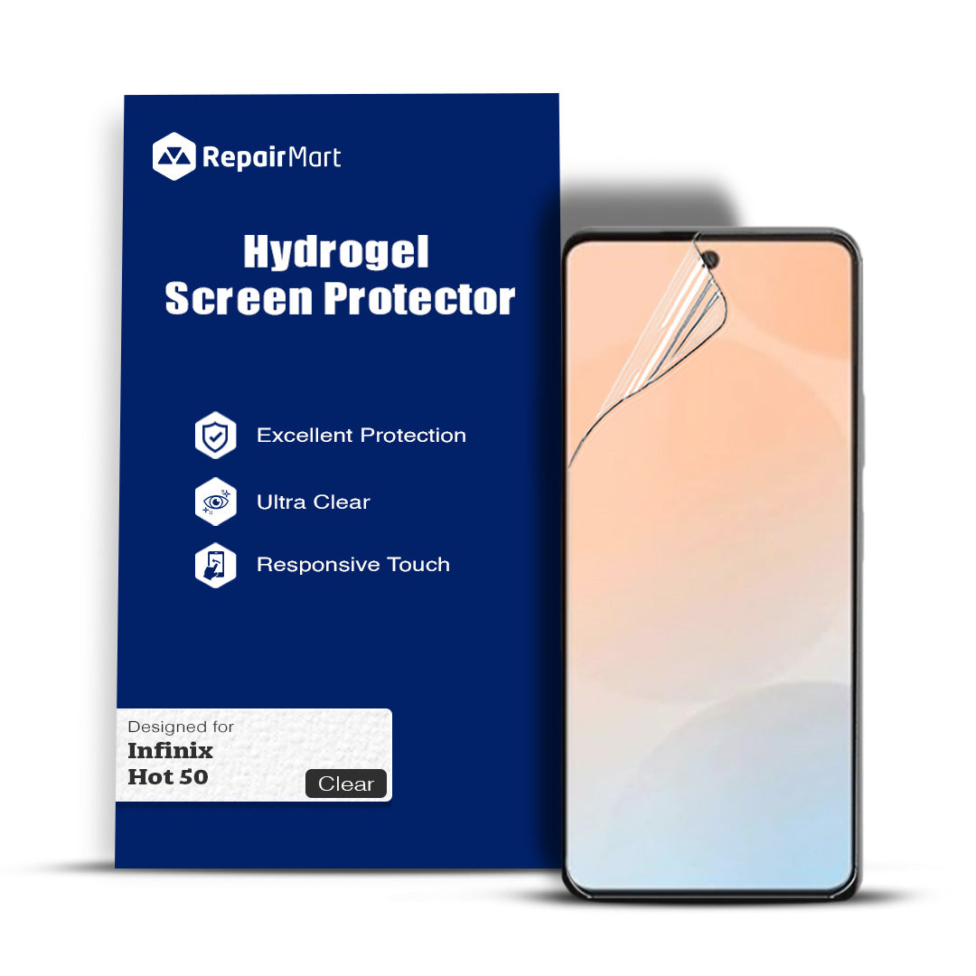 Infinix Hot 50 Compatible Premium Hydrogel Screen Protector With Full Coverage Ultra HD