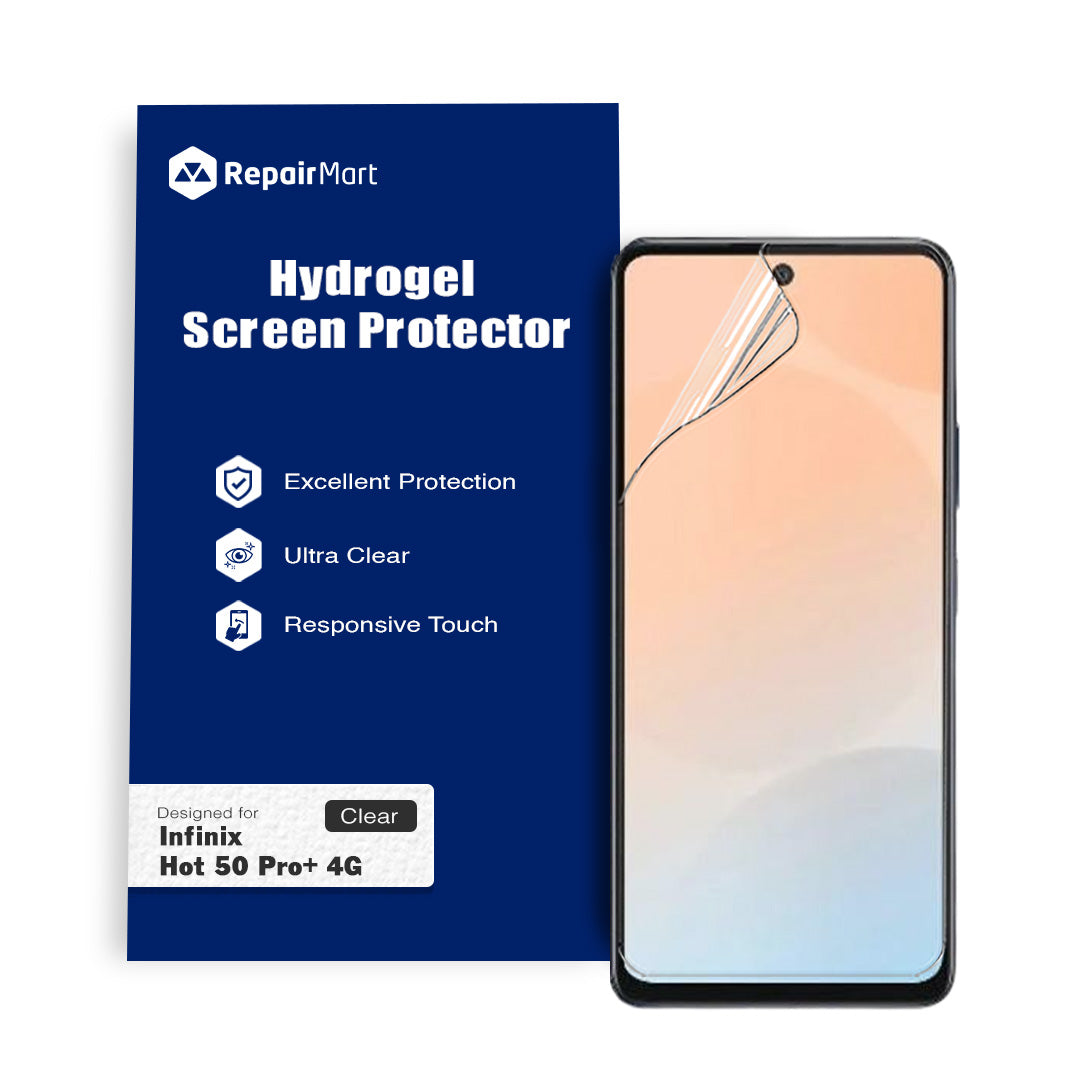 Infinix Hot 50 Pro+ 4G Compatible Premium Hydrogel Screen Protector With Full Coverage Ultra HD