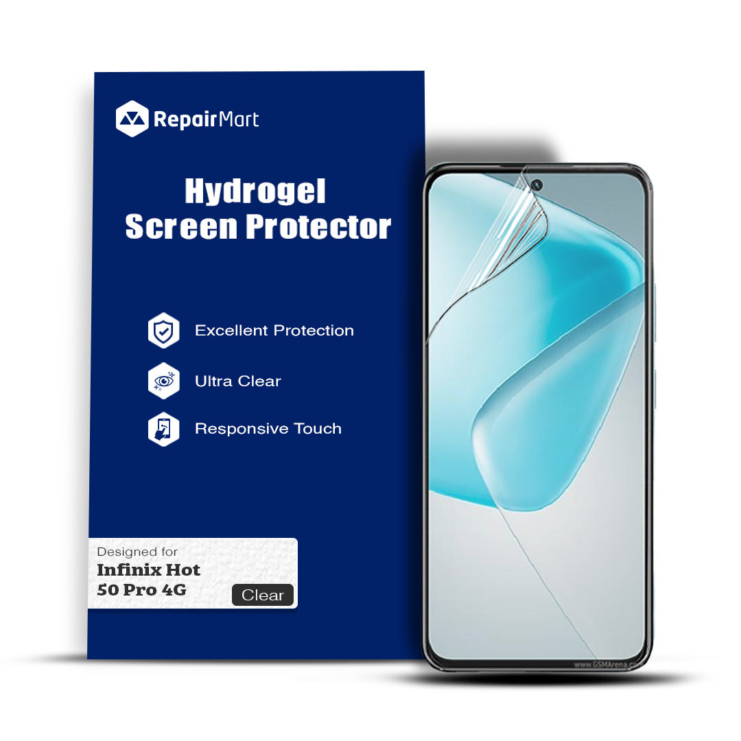 Infinix Hot 50 Pro 4G Compatible Premium Hydrogel Screen Protector With Full Coverage Ultra HD