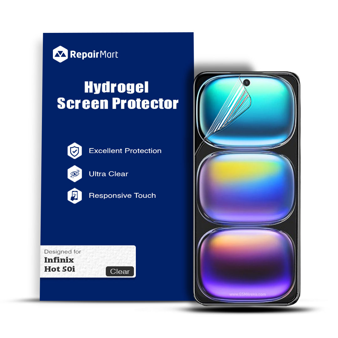 Infinix Hot 50i Compatible Premium Hydrogel Screen Protector With Full Coverage Ultra HD