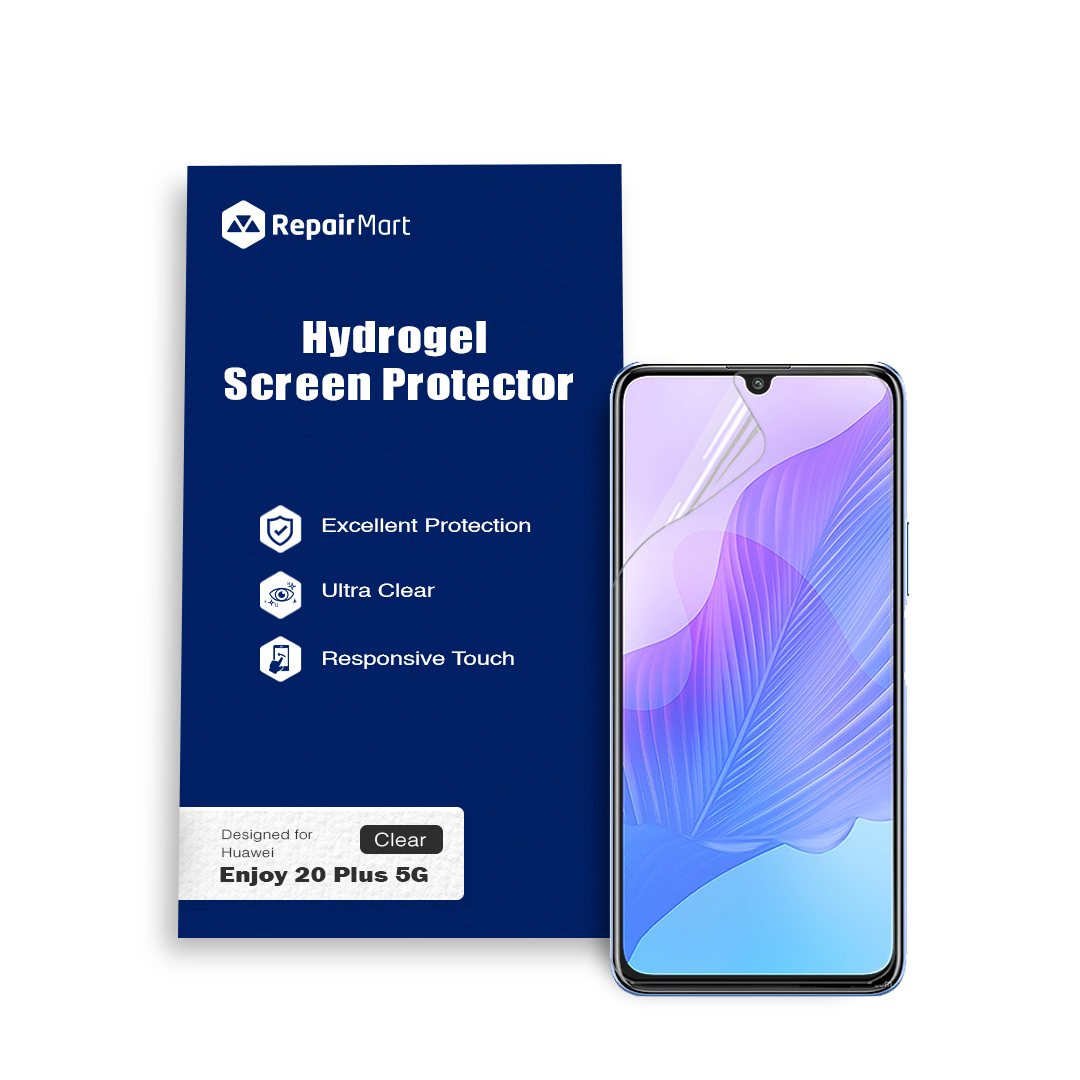 Huawei Enjoy 20 Plus 5G Compatible Premium Hydrogel Screen Protector With Full Coverage Ultra HD