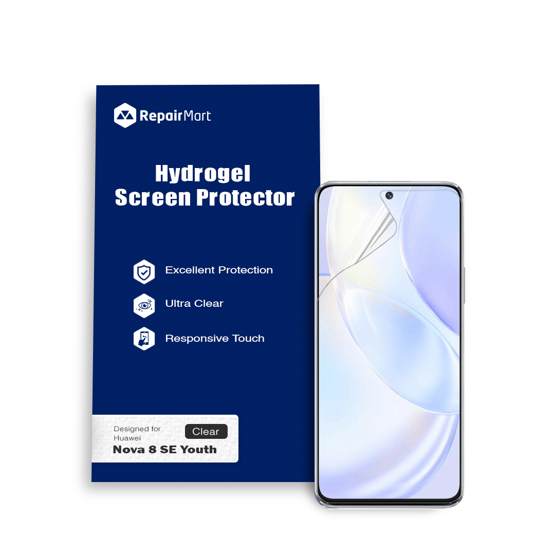 Huawei Nova 8 SE Youth Compatible Premium Hydrogel Screen Protector With Full Coverage Ultra HD