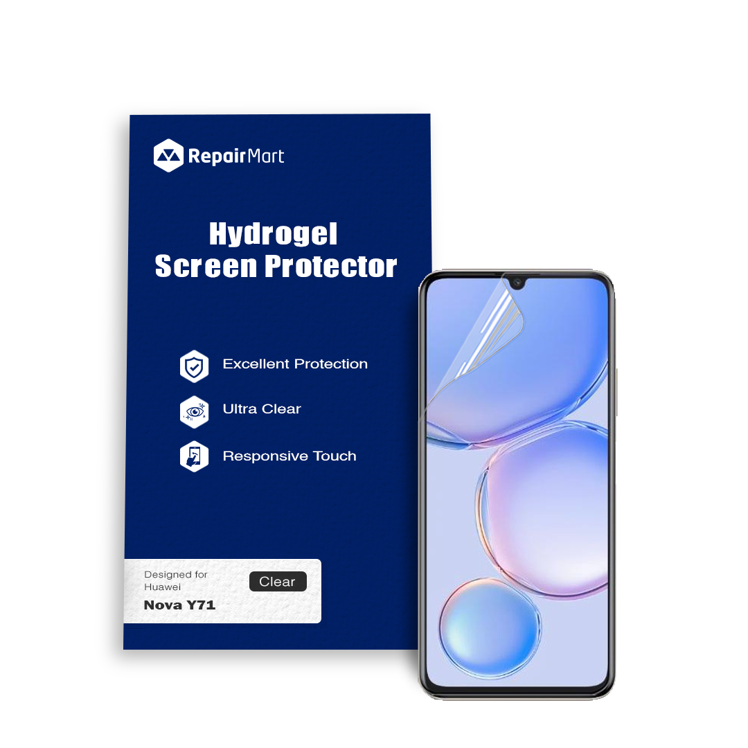 Huawei Nova Y71 Compatible Premium Hydrogel Screen Protector With Full Coverage Ultra HD