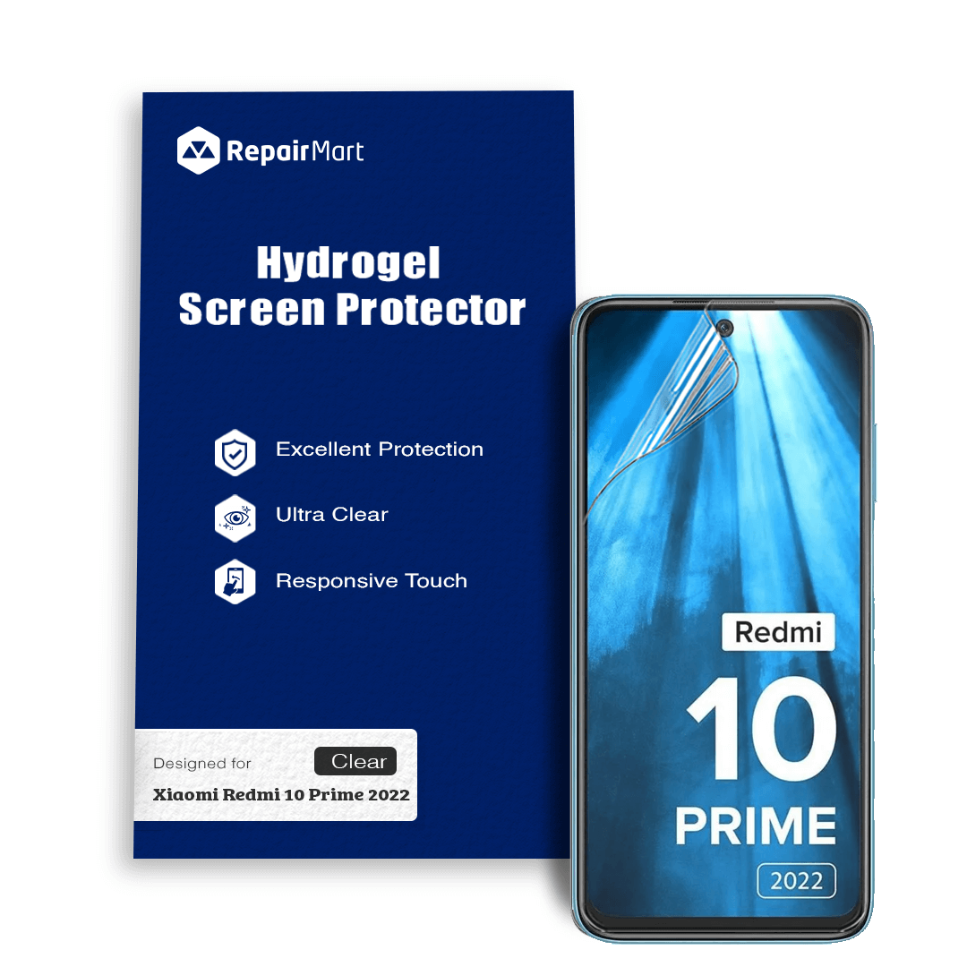 Xiaomi Redmi 10 Prime 2022 Compatible Premium Hydrogel Screen Protector With Full Coverage Ultra HD