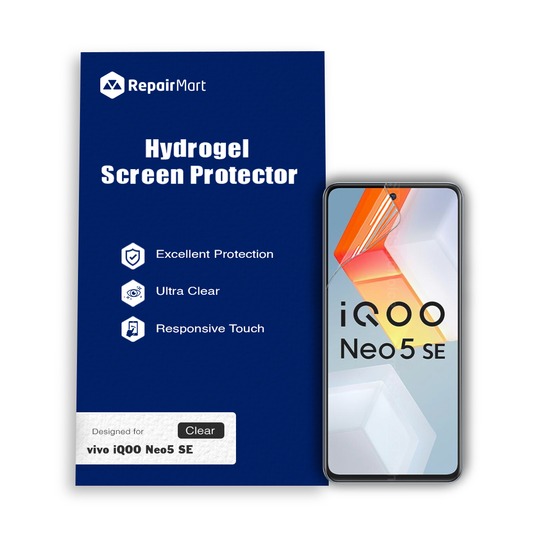 Vivo iQOO Neo5 SE Compatible Premium Hydrogel Screen Protector With Full Coverage Ultra HD