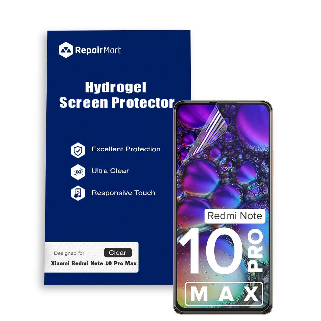Xiaomi Redmi Note 10 Pro Max Compatible Premium Hydrogel Screen Protector With Full Coverage Ultra HD