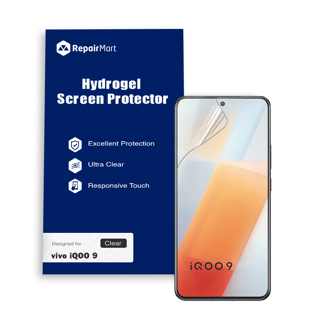 Vivo iQOO 9 Compatible Premium Hydrogel Screen Protector With Full Coverage Ultra HD