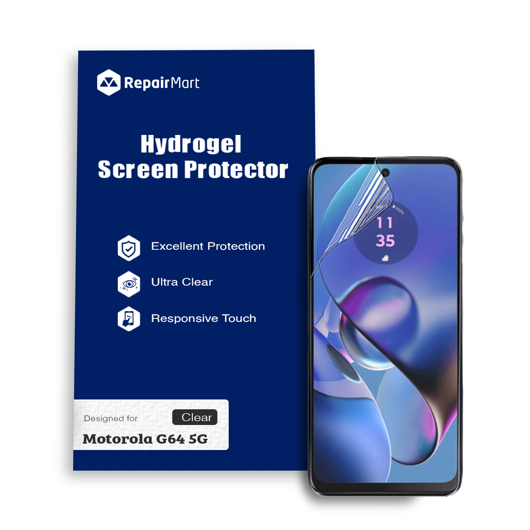 Motorola G64 5G Compatible Premium Hydrogel Screen Protector With Full Coverage Ultra HD