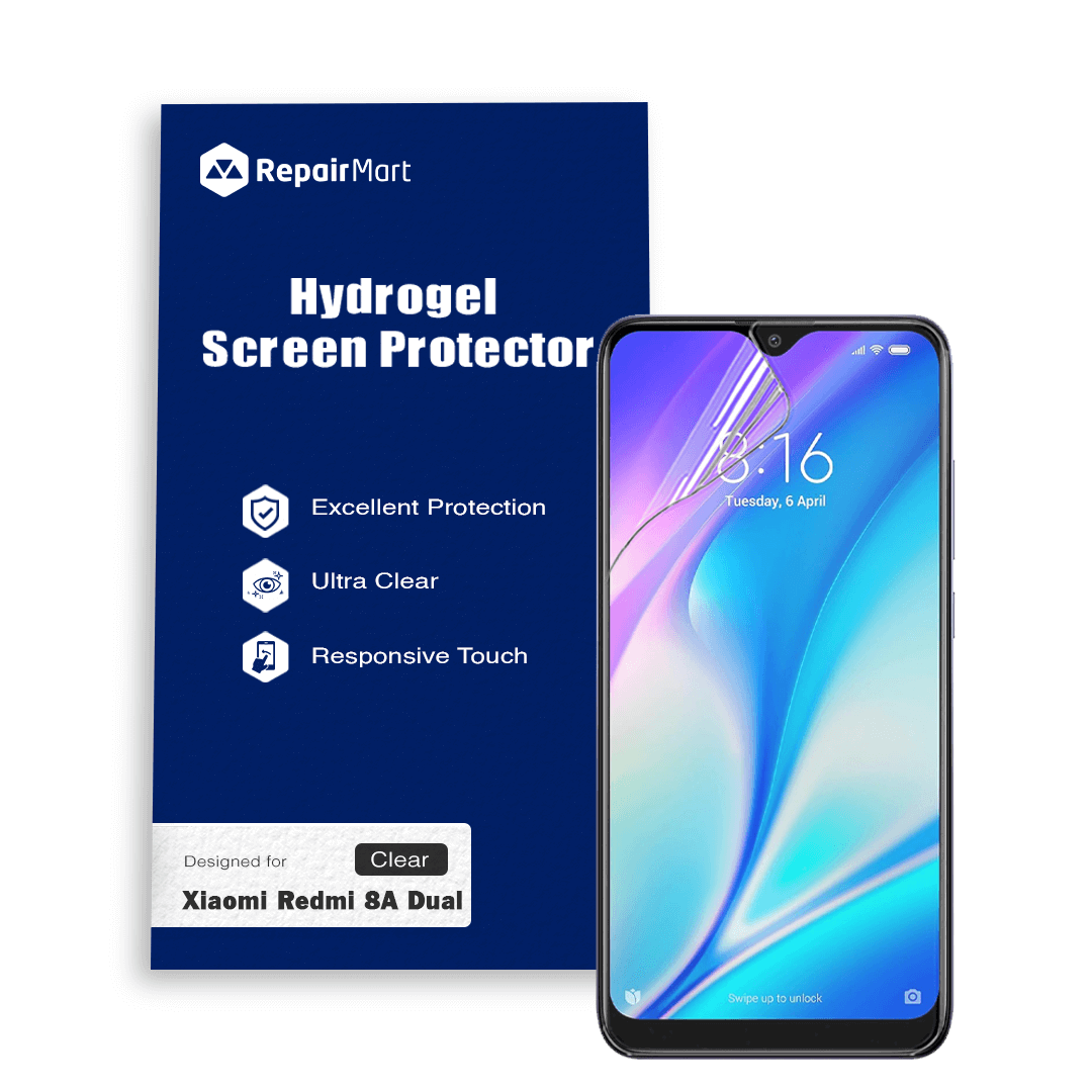 Xiaomi Redmi 8A Dual Compatible Premium Hydrogel Screen Protector With Full Coverage Ultra HD