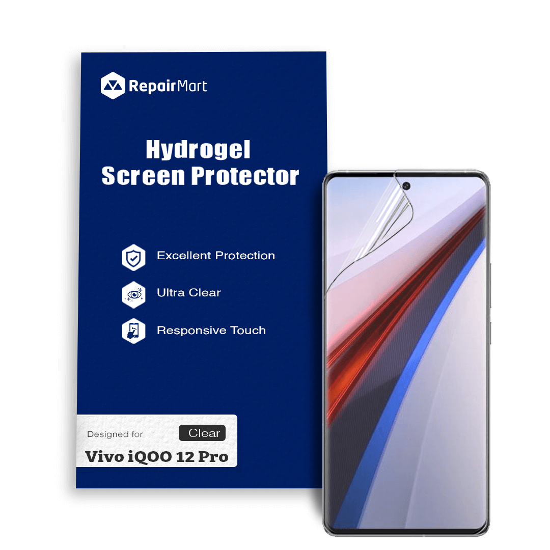 Vivo IQOO 12 Pro Compatible Premium Hydrogel Screen Protector With Full Coverage Ultra HD