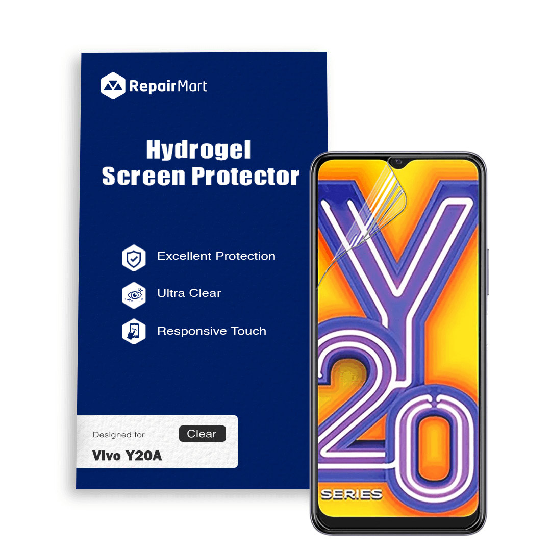 Vivo Y20A Compatible Premium Hydrogel Screen Protector With Full Coverage Ultra HD