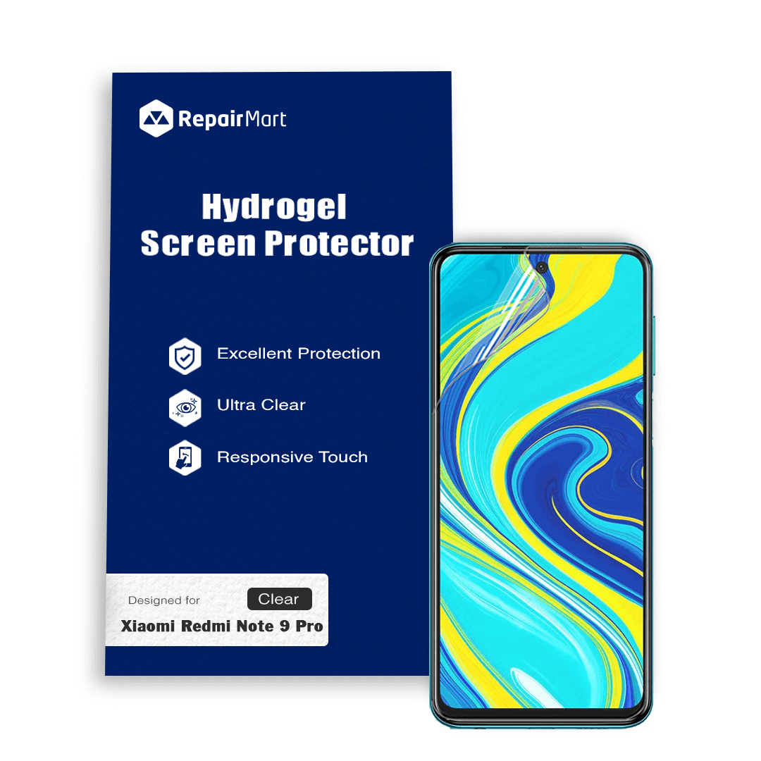 Xiaomi Redmi Note 9 Pro Compatible Premium Hydrogel Screen Protector With Full Coverage Ultra HD