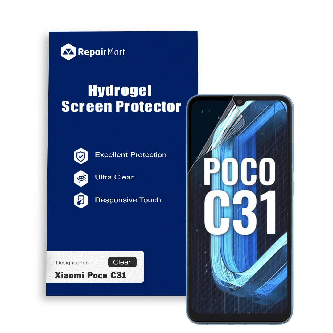 Xiaomi Poco C31 Compatible Premium Hydrogel Screen Protector With Full Coverage Ultra HD