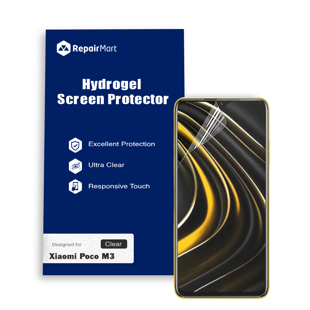 Xiaomi Poco M3 Compatible Premium Hydrogel Screen Protector With Full Coverage Ultra HD