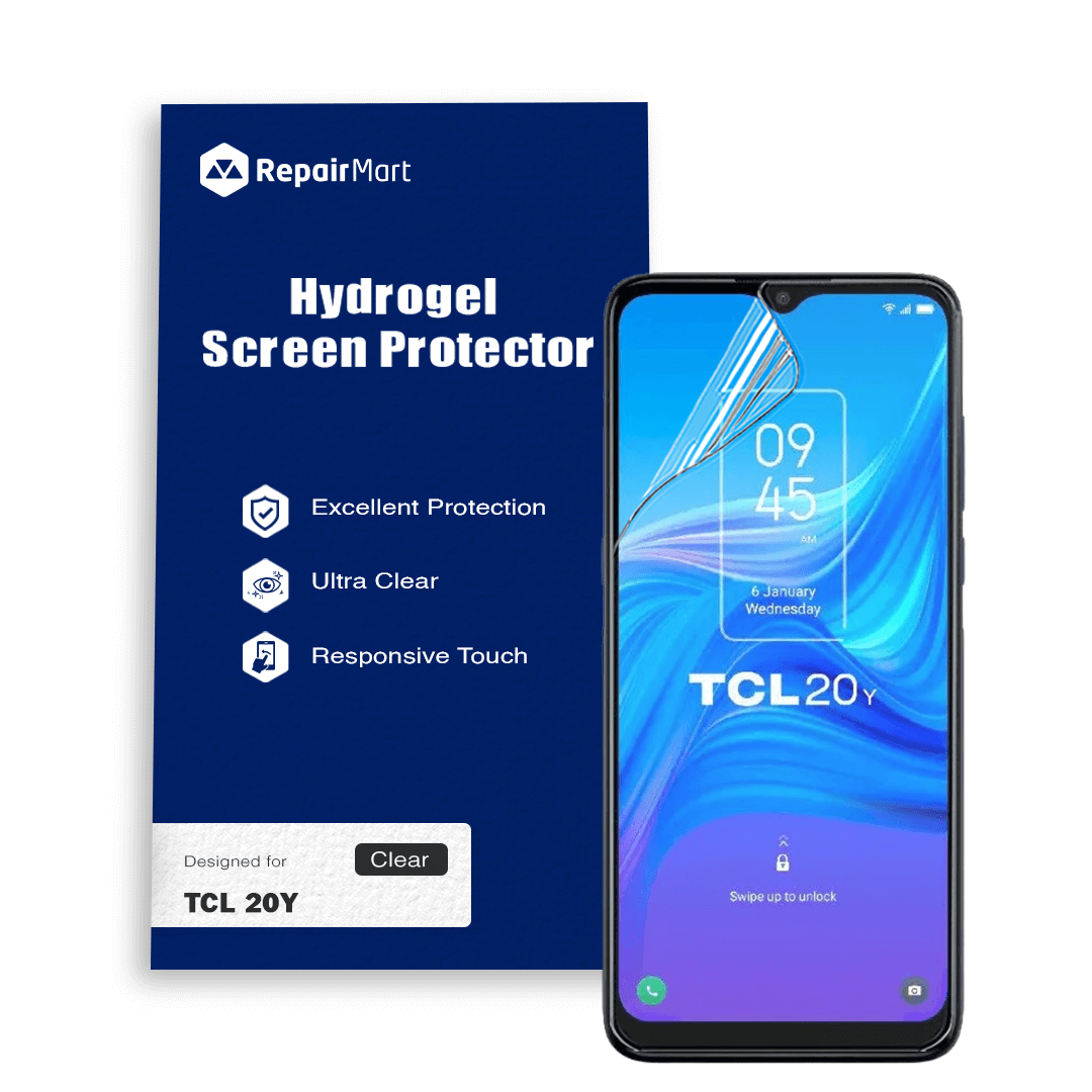 TCL 20Y Compatible Premium Hydrogel Screen Protector With Full Coverage Ultra HD