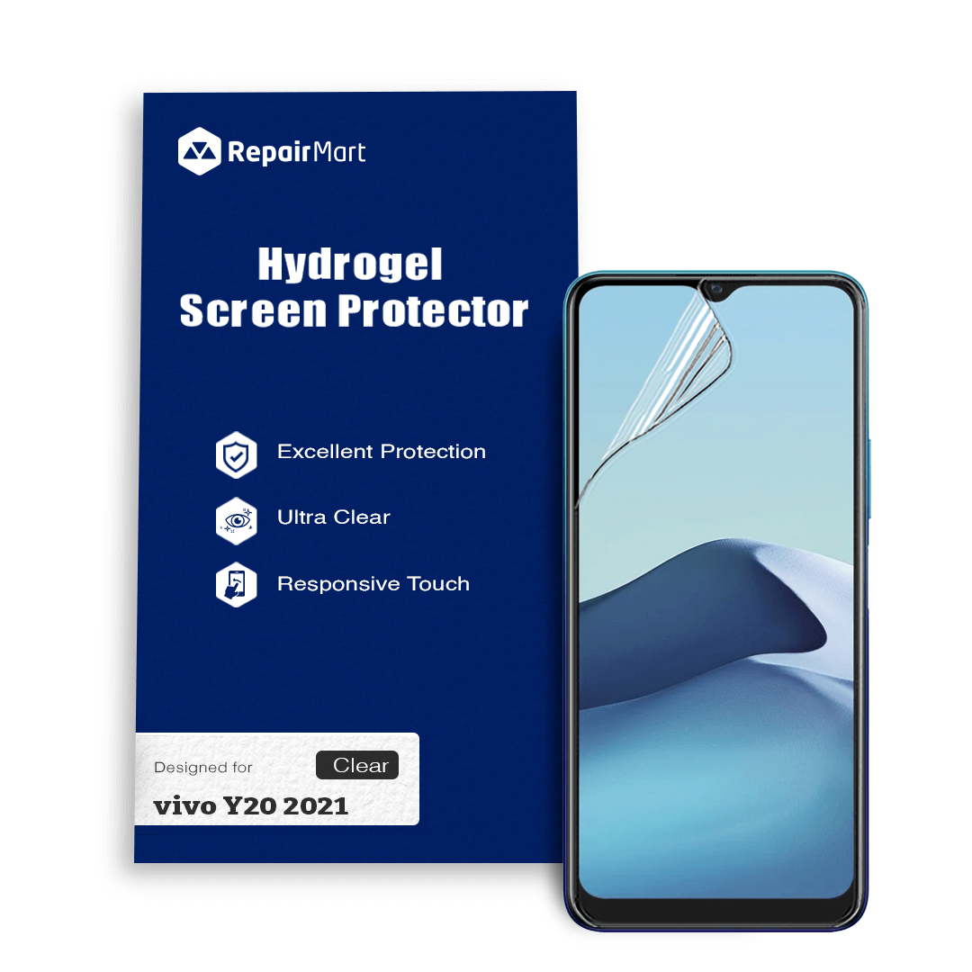 Vivo Y20 2021 Compatible Premium Hydrogel Screen Protector With Full Coverage Ultra HD