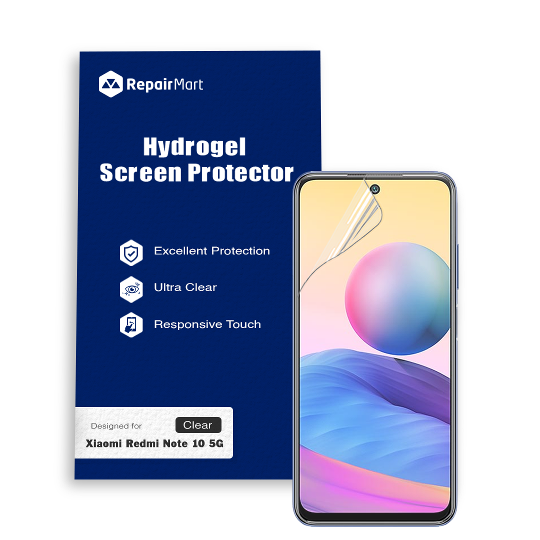 Xiaomi Redmi Note 10 5G Compatible Premium Hydrogel Screen Protector With Full Coverage Ultra HD