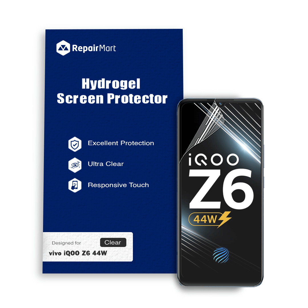 Vivo iQOO Z6 44W Compatible Premium Hydrogel Screen Protector With Full Coverage Ultra HD