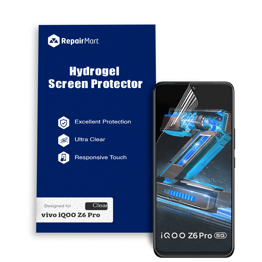 Vivo iQOO Z6 Pro Compatible Premium Hydrogel Screen Protector With Full Coverage Ultra HD