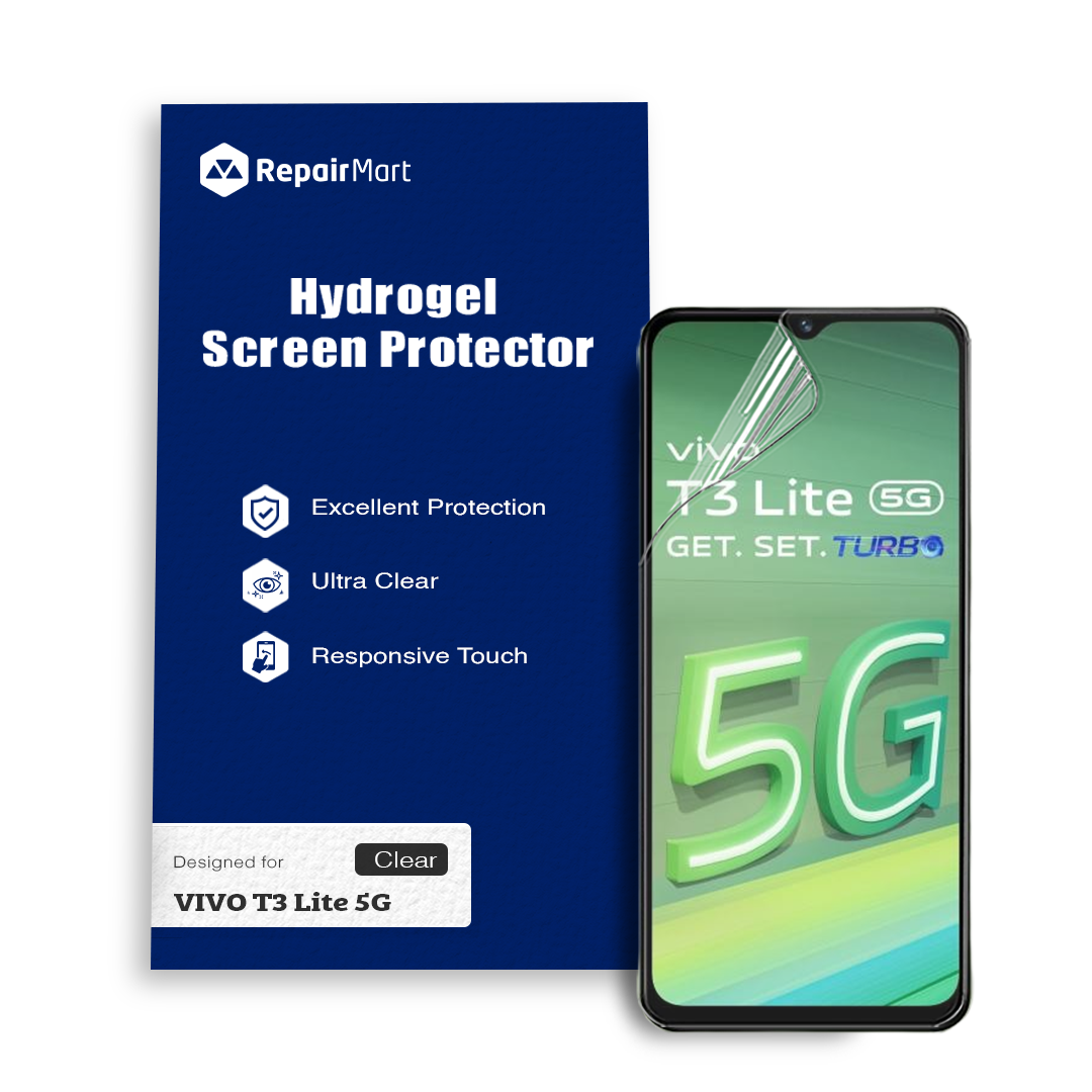 Vivo T3 Lite 5G Compatible Premium Hydrogel Screen Protector With Full Coverage Ultra HD