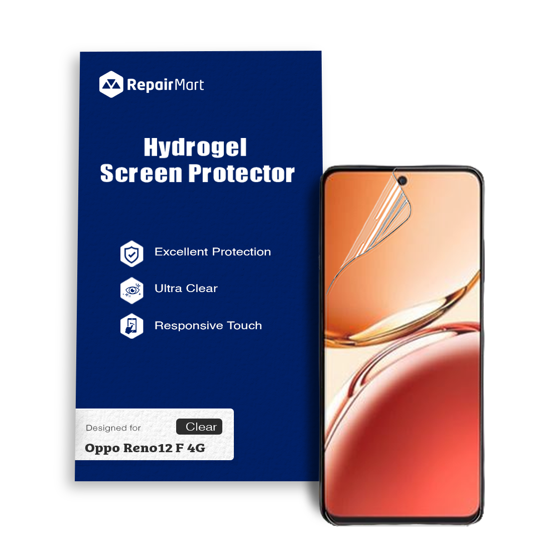 Oppo Reno12 F 4G Compatible Premium Hydrogel Screen Protector With Full Coverage Ultra HD