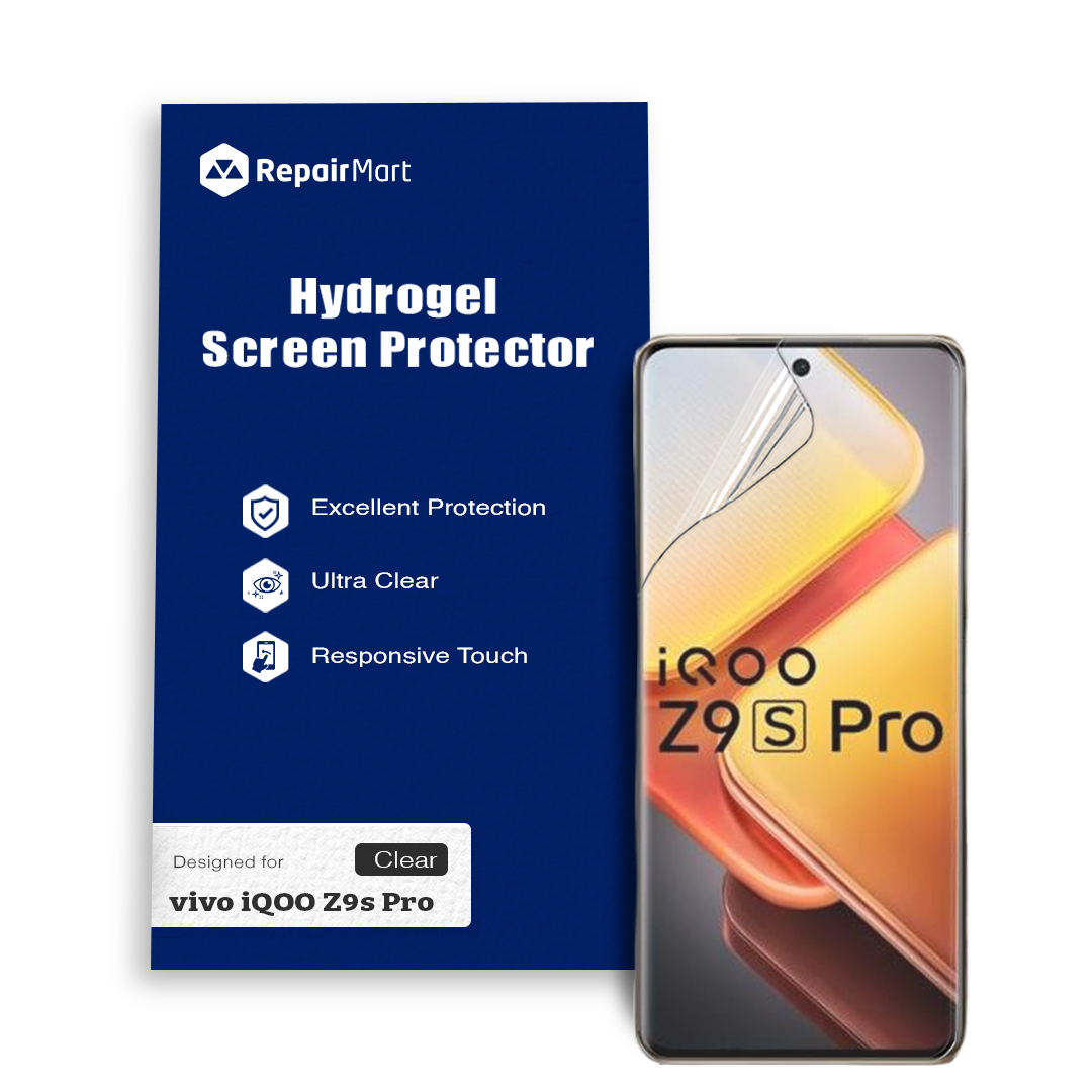 Vivo IQOO Z9s Pro Compatible Hydrogel Screen Protector Full Coverage [2 Pack]