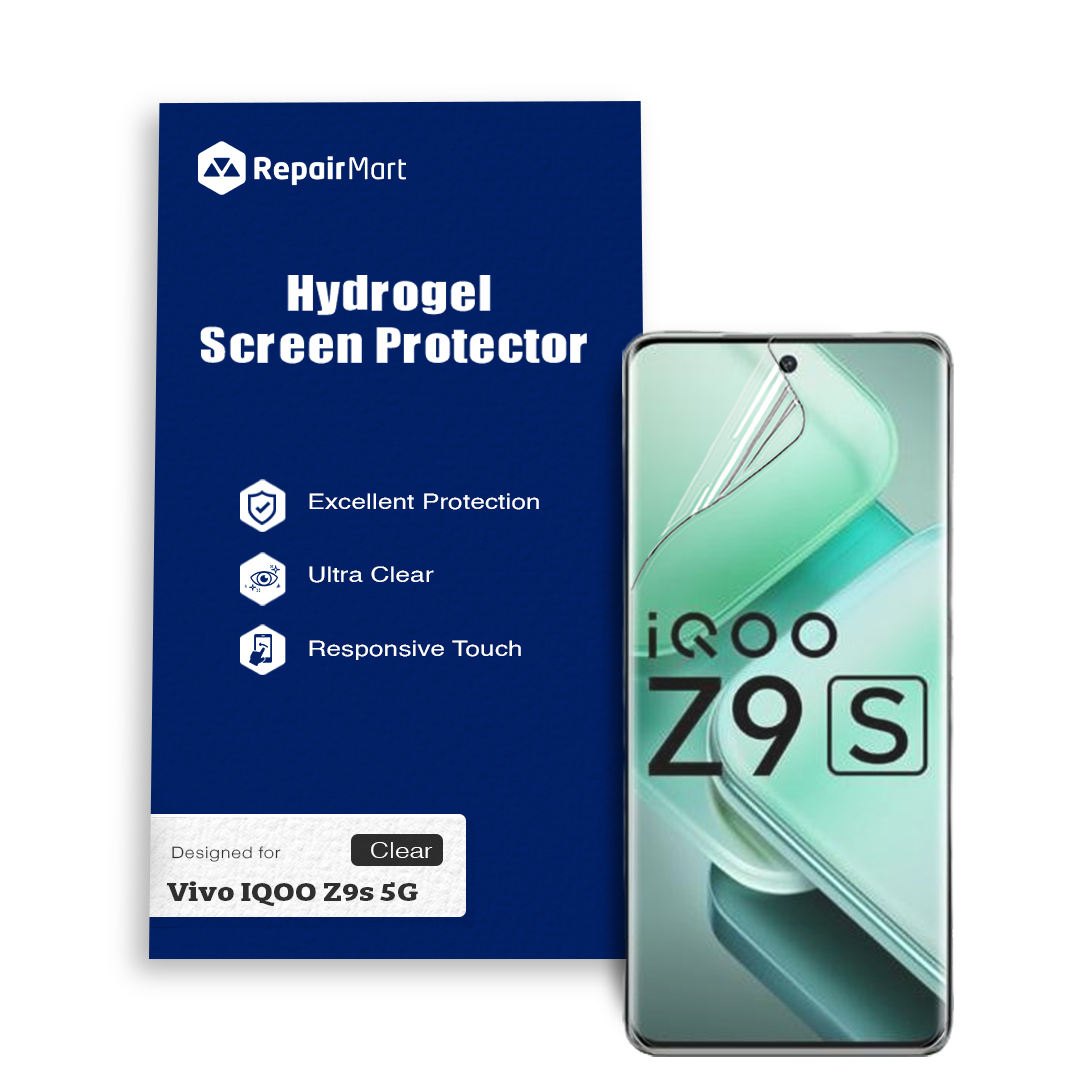 Vivo IQOO Z9s 5G Compatible Hydrogel Screen Protector Full Coverage [2 Pack]