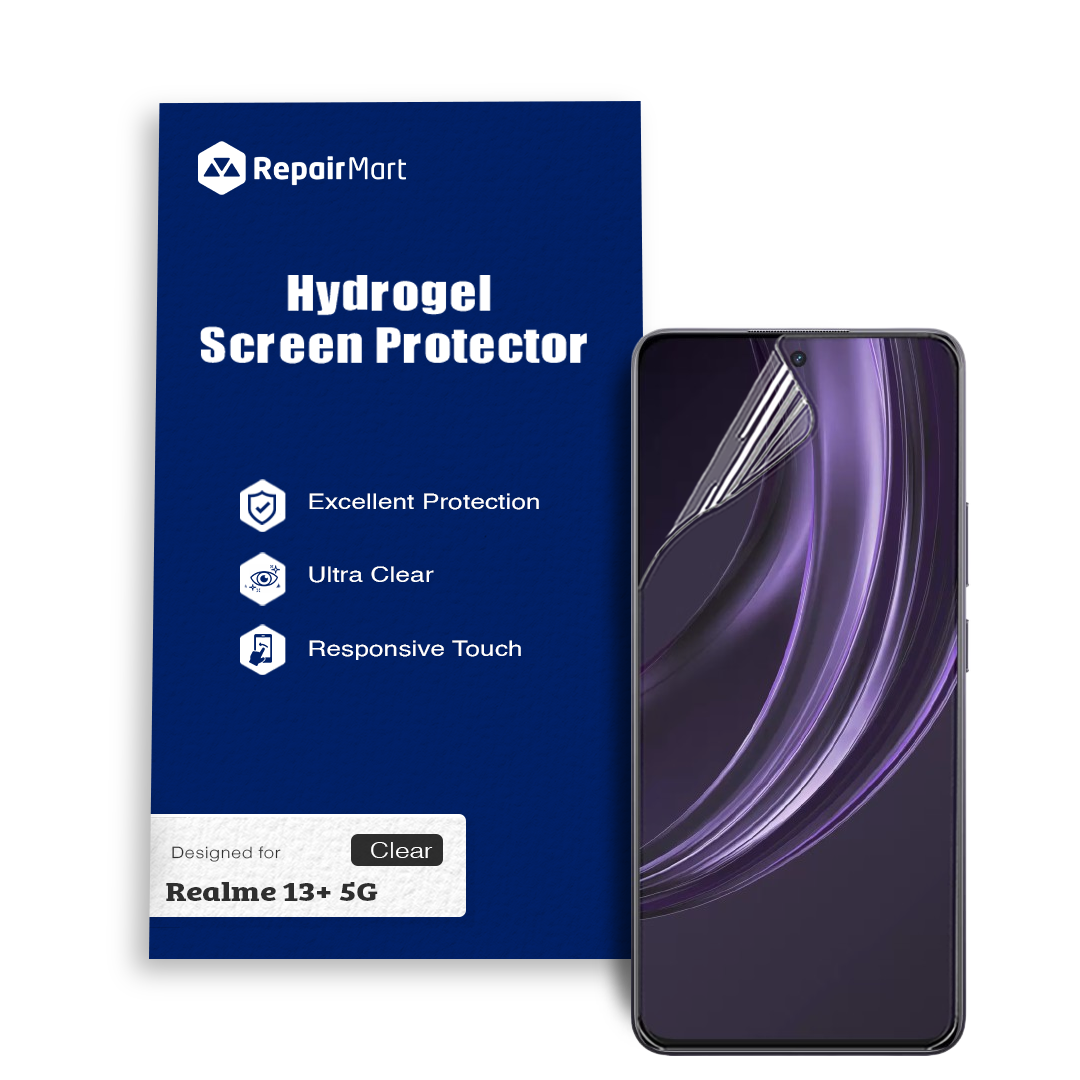 Realme 13+ 5G Compatible Premium Hydrogel Screen Protector With Full Coverage Ultra HD