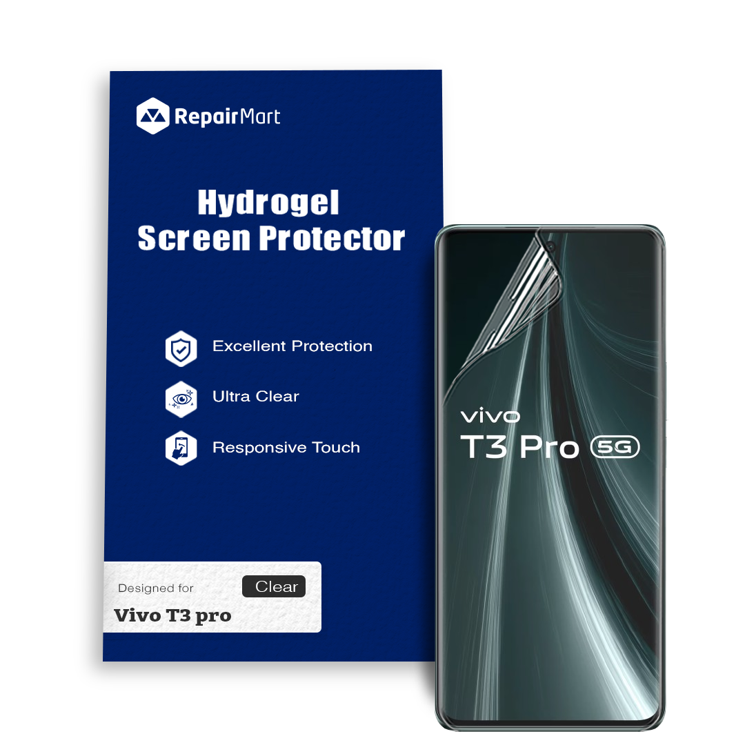 Vivo T3 Pro Compatible Premium Hydrogel Screen Protector With Full Coverage Ultra HD