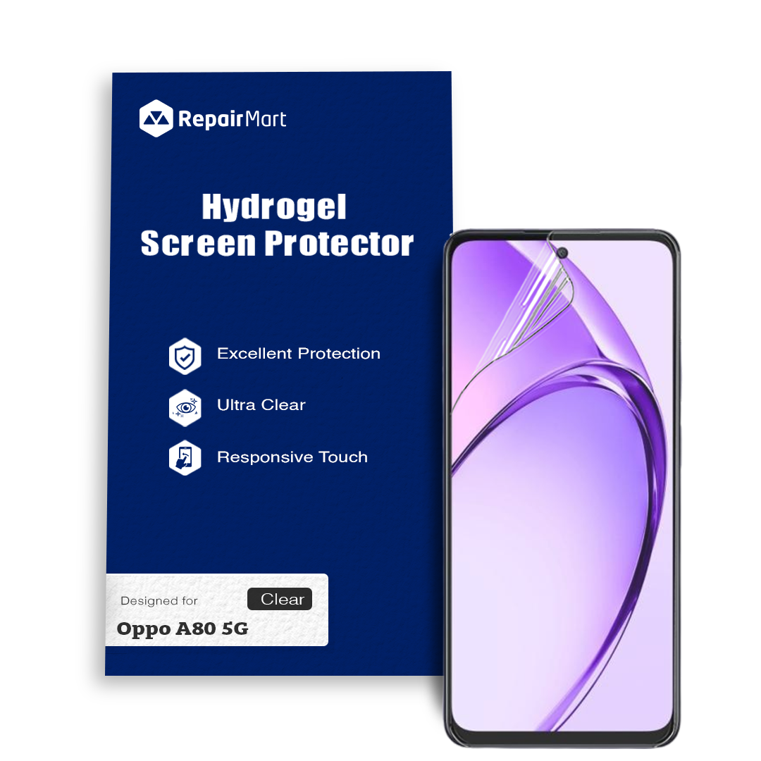 Oppo A80 5G Compatible Premium Hydrogel Screen Protector With Full Coverage Ultra HD