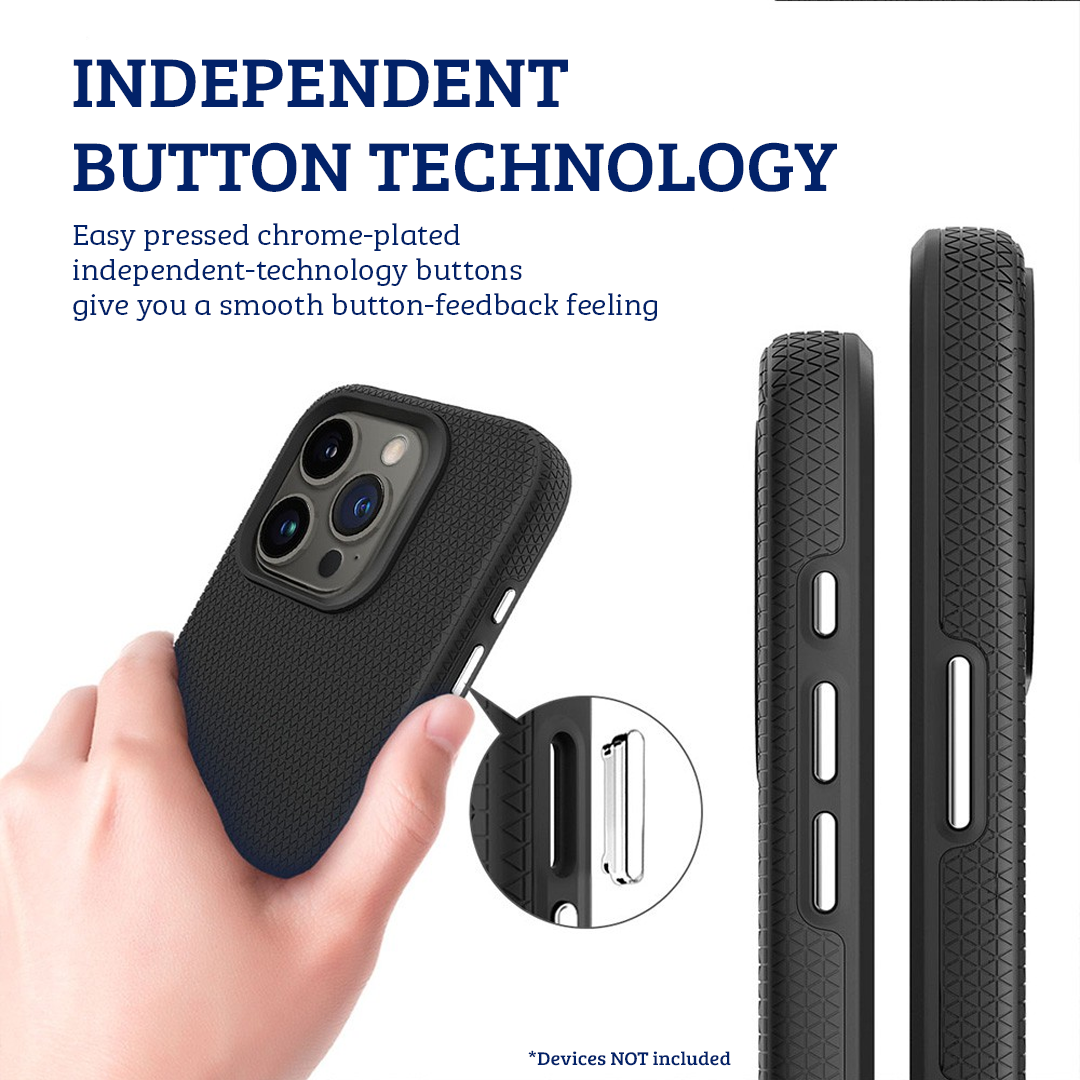 iPhone 16 Rugged Shockproof Case Cover: MagSafe Compatible, High-Quality, Fingerprint-Resistant, Hard Protection - Navy