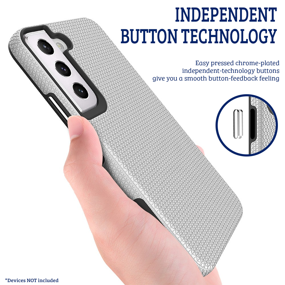 Samsung Galaxy S23 Plus Compatible Case Cover With Shockproof Rugged Design - Silver