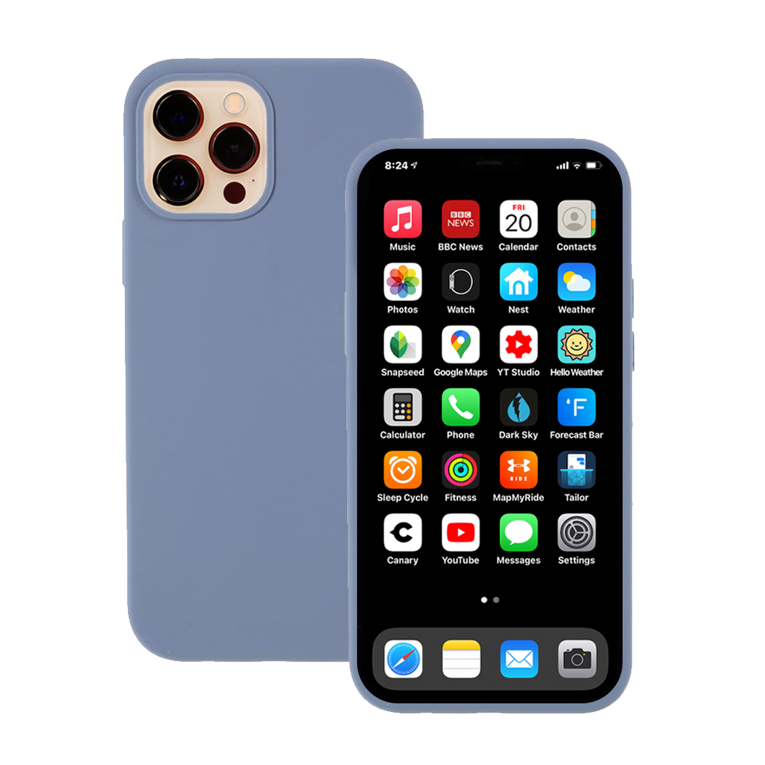 iPhone 12 Pro Max Compatible Case Cover with Premium Silicone – Lavender Grey