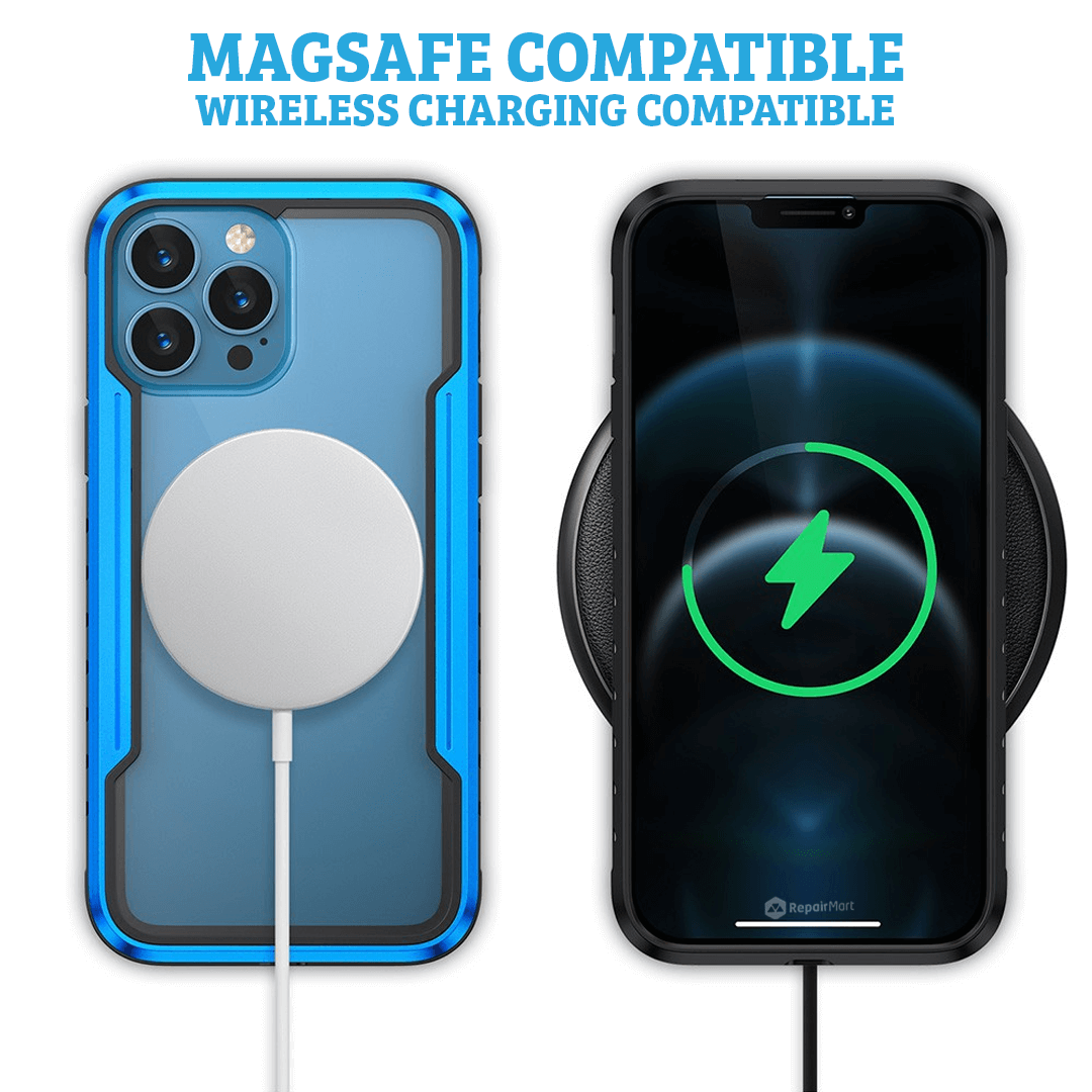 iPhone 15 Pro Compatible Case Cover With Premium Shockproof Heavy Duty Compatible with MagSafe Technology - Blue