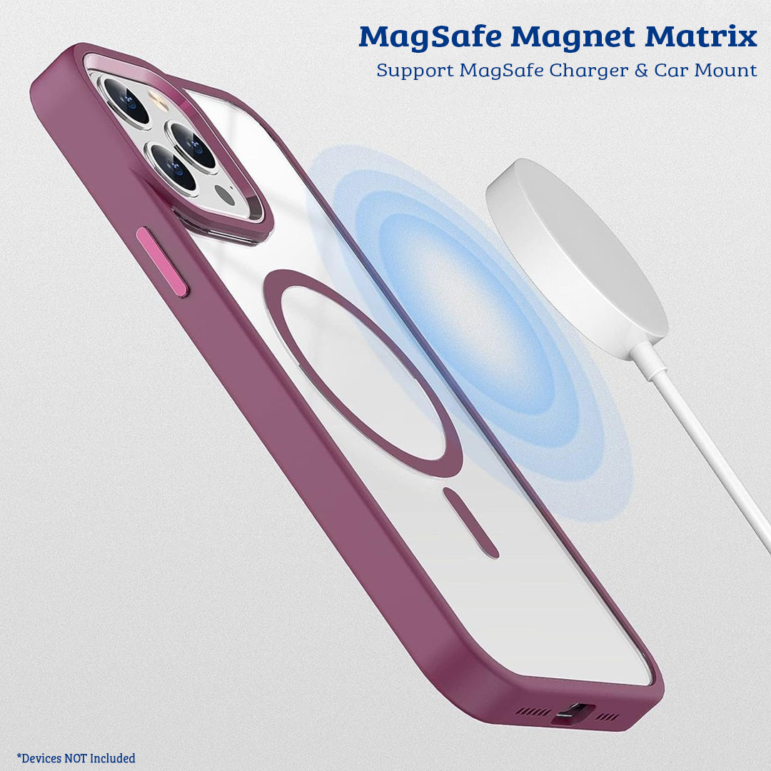 iPhone 11 Compatible Case Cover With Metal Camera Lens Protection And Compatible With MagSafe Technology  - Pink