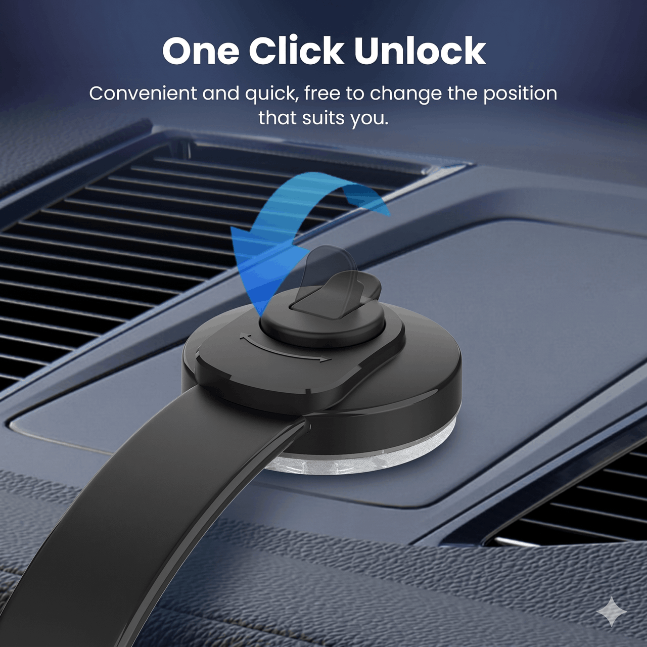 Magnetic Car Phone Holder Black — 360° Rotation, MagSafe Compatible, Strong Magnetic Mount | Australian Stock