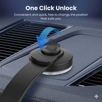 Thumbnail for Magnetic Car Phone Holder Black — 360° Rotation, MagSafe Compatible, Strong Magnetic Mount | Australian Stock