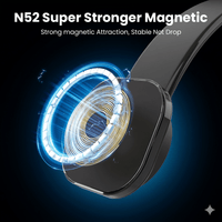 Thumbnail for Magnetic Car Phone Holder Black — 360° Rotation, MagSafe Compatible, Strong Magnetic Mount | Australian Stock