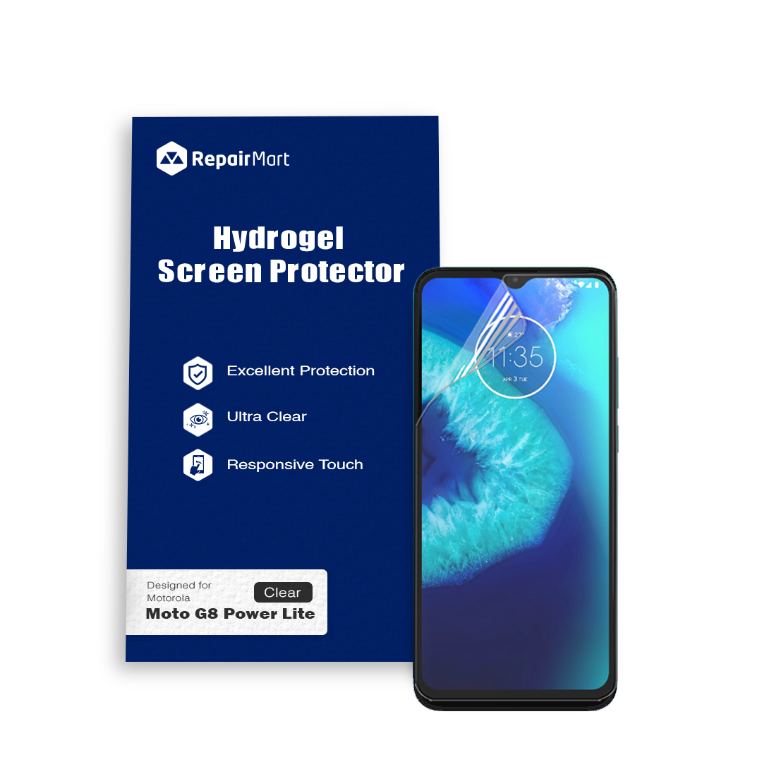 Motorola Moto G8 Power Lite Compatible Premium Hydrogel Screen Protector With Full Coverage Ultra HD